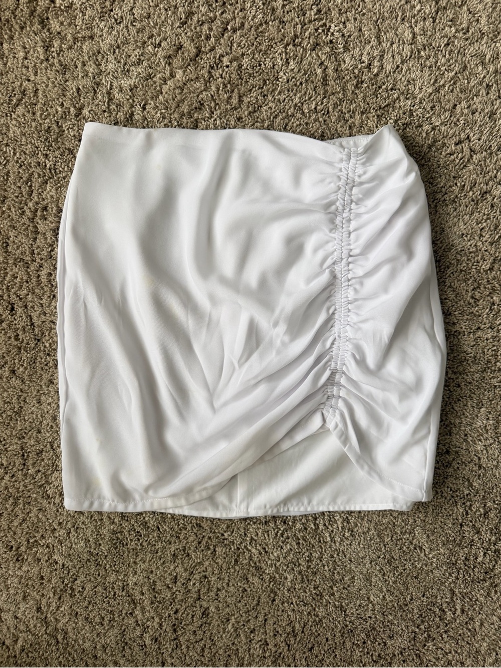 Superdown White Ruched Mini Skirt - Women